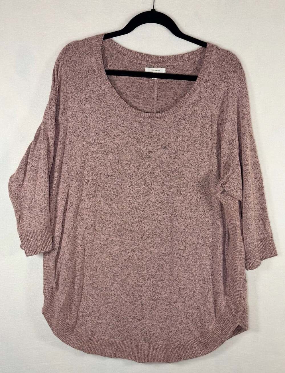 Maurices Sweater Scoop Neck Pink Heather Women’s XL